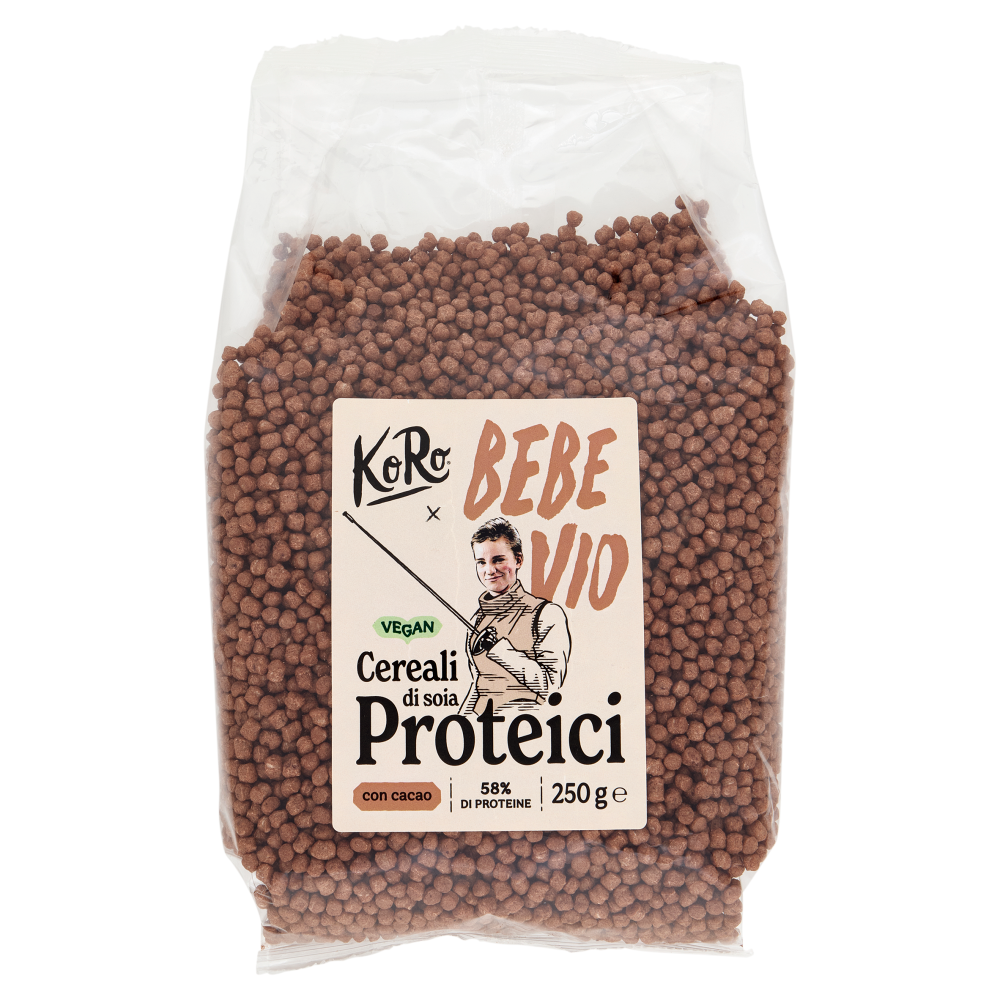 KoRo x Bebe Vio Cereali di Soia Proteici con Cacao 250 g, , large