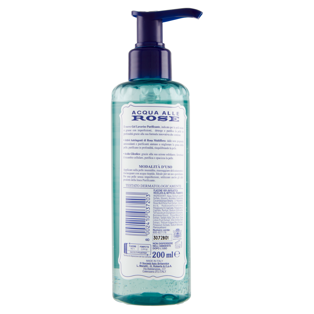 Acqua alle Rose Gel Lavaviso Purificante 200 ml, , large