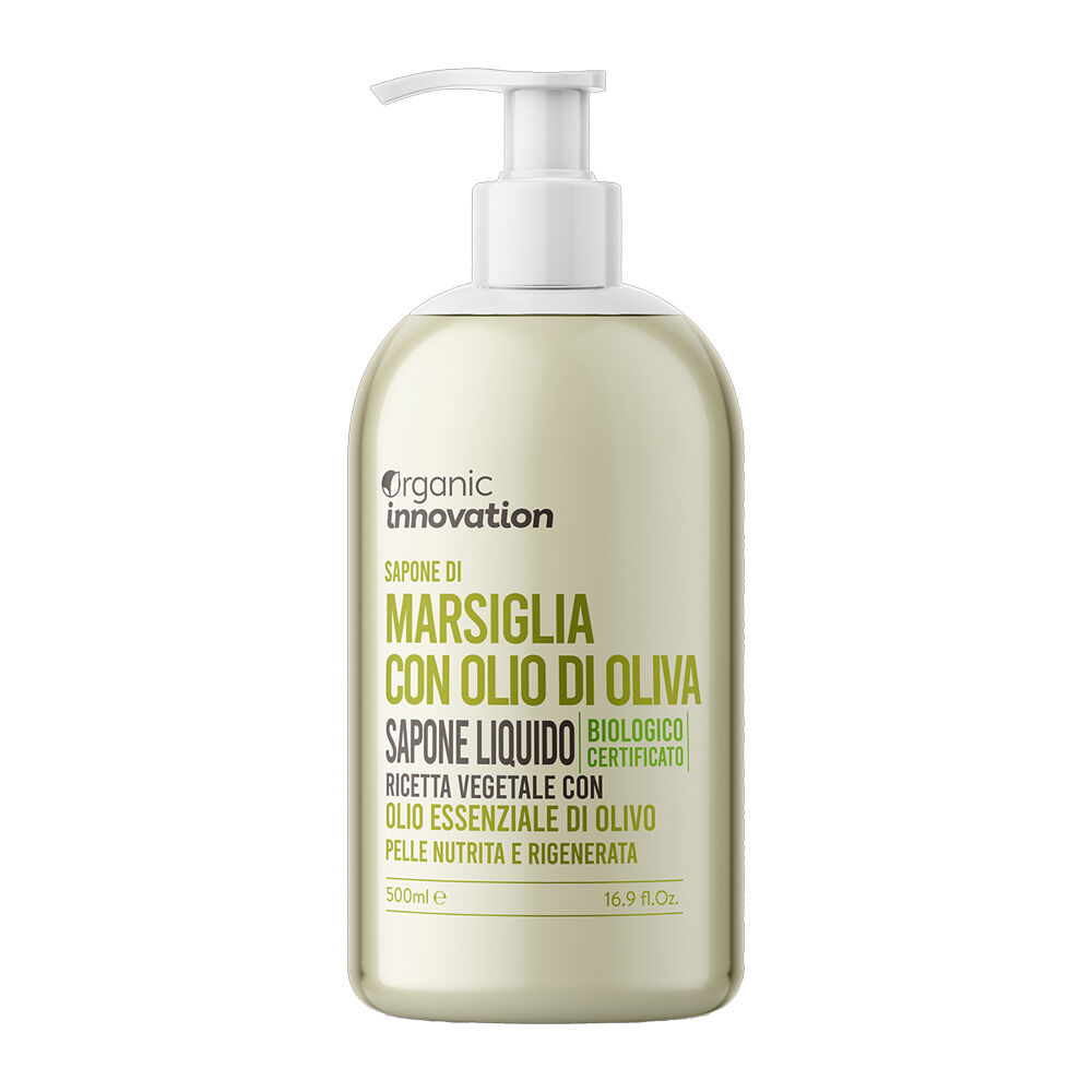 Organic Innovation Sapone Liquido Bio Marsiglia con Olio d'Oliva 500 ml, , large