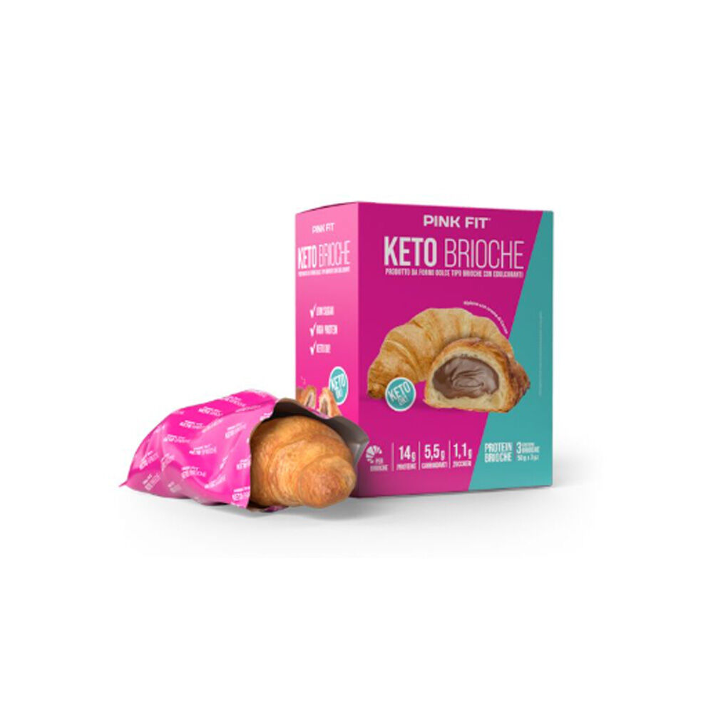 Pink Fit Keto Brioche con Crema di Cacao &ndash; 3x65g, , large