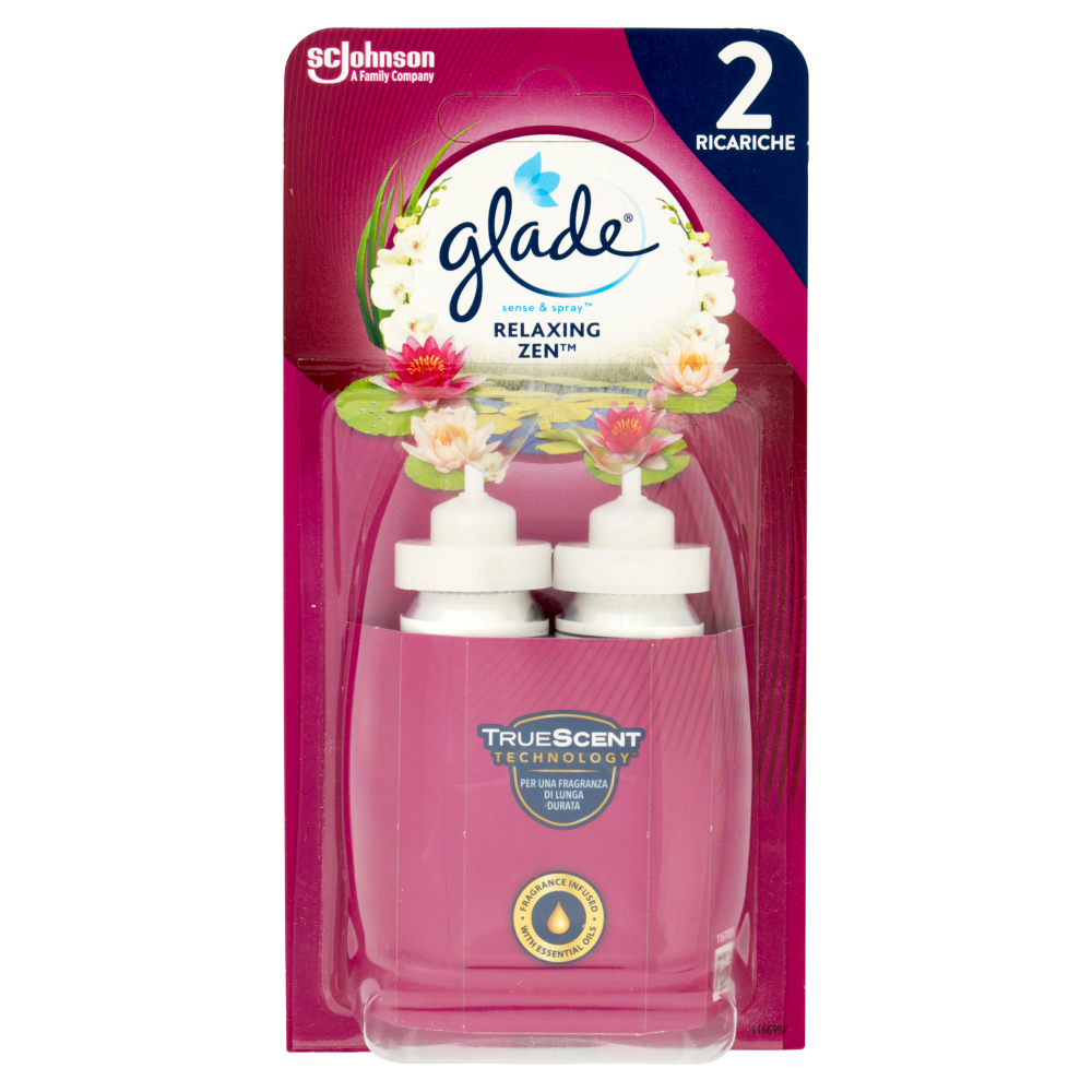 Glade Sense & Spray Doppia Ricarica, Profumatore per Ambienti con Sensore, Fragranza Relaxing Zen, , large