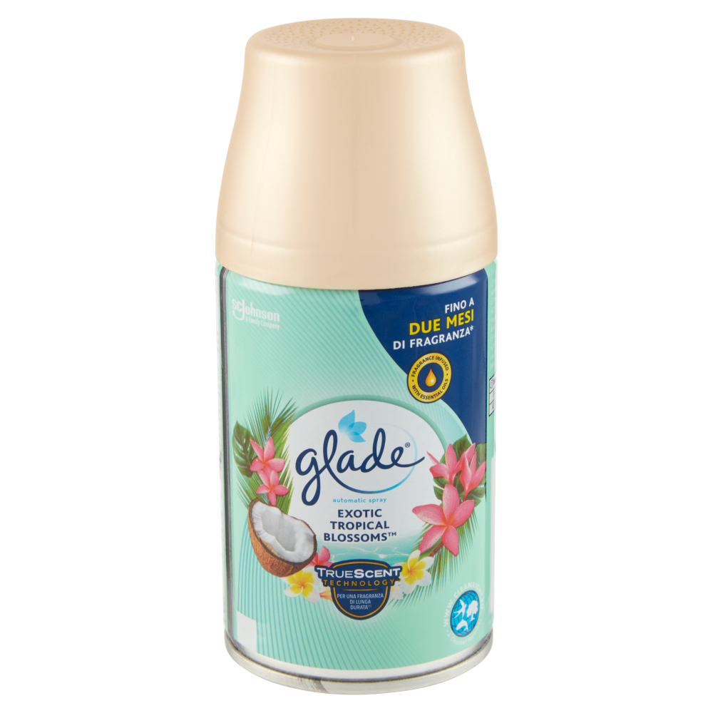 Glade Automatic Spray Ricarica, Profumatore per Ambienti, Fragranza Exotic Tropical Blossom - -