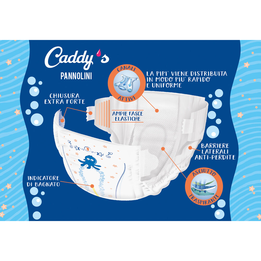 Caddy's Pannolini Midi (4-9 Kg) 28 Pezzi, , large