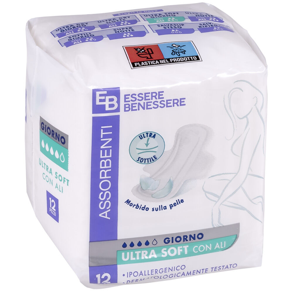 Essere Benessere Ultra Soft con Ali 12 Assorbenti, , large