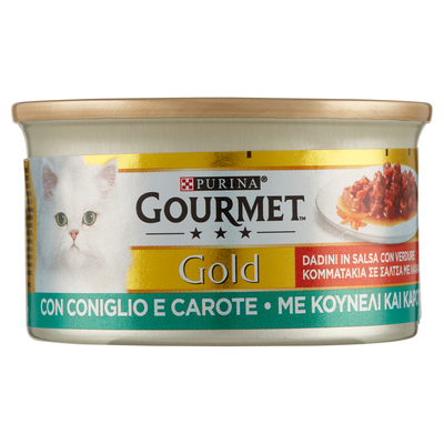 Gourmet Gold Dadini in Salsa con Verdure con Coniglio e Carote 85 g