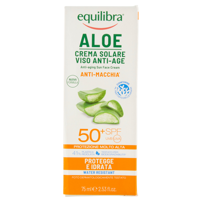 Equilibra Aloe Crema Solare Viso Anti-Age Spf 50 75 ml