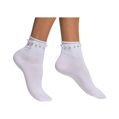 Pompea Calzino Perlita Bianco Taglia Unica 1 Paio