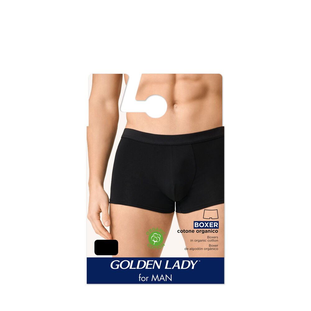 Golden Lady Boxer Uomo Nero Taglia 4M, , large