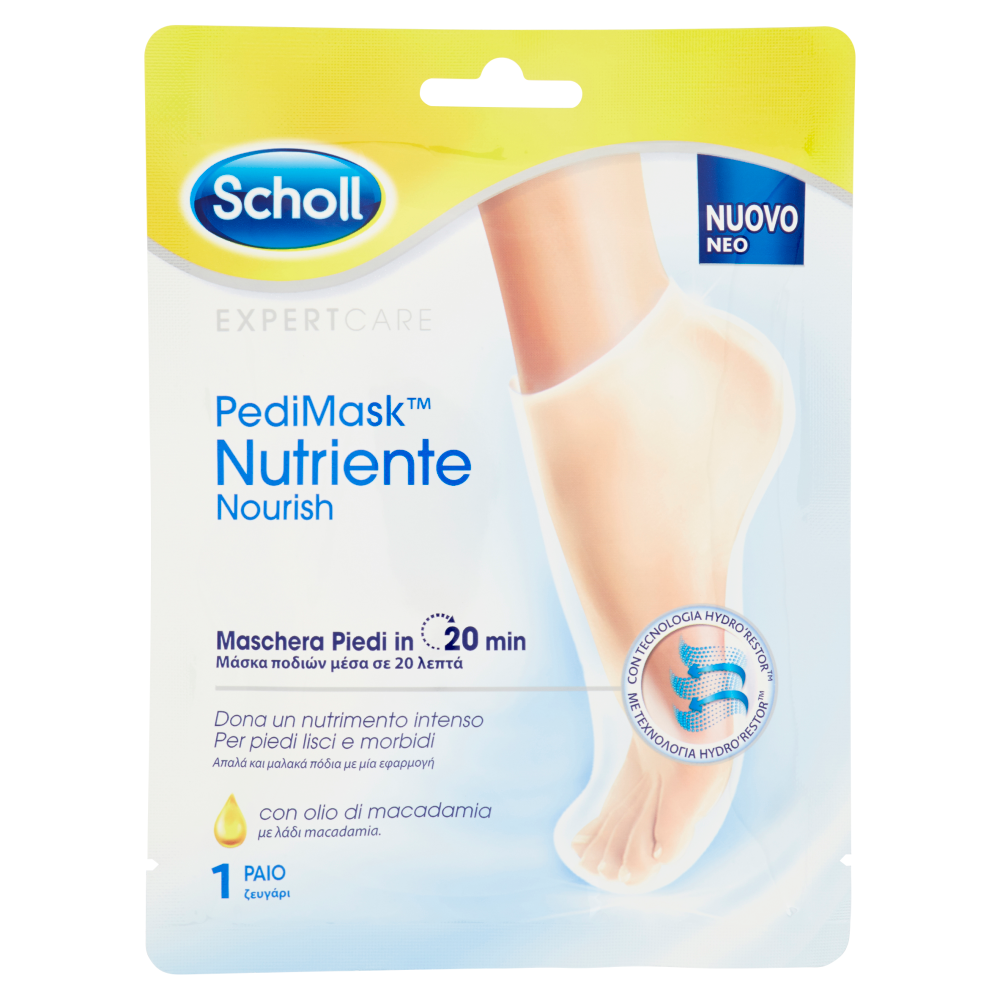 Scholl Pedimask Maschera Piedi Nutriente - Olio di Macadamia, , large