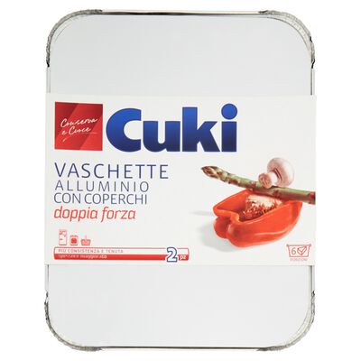 Cuki Vaschetta in Alluminio con Coperchio 2 Pezzi