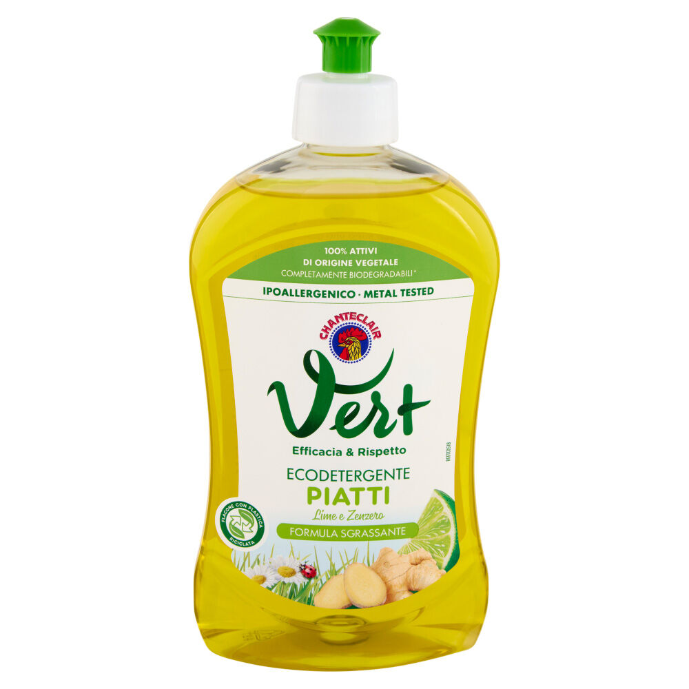 Chanteclair Vert Ecodetergente Piatti Lime e Zenzero – 500 ml - -