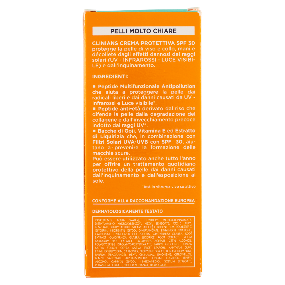Clinians Bellezza Solare Crema Viso Protettiva Anti Age Antipollution Spf 30 75 ml, , large