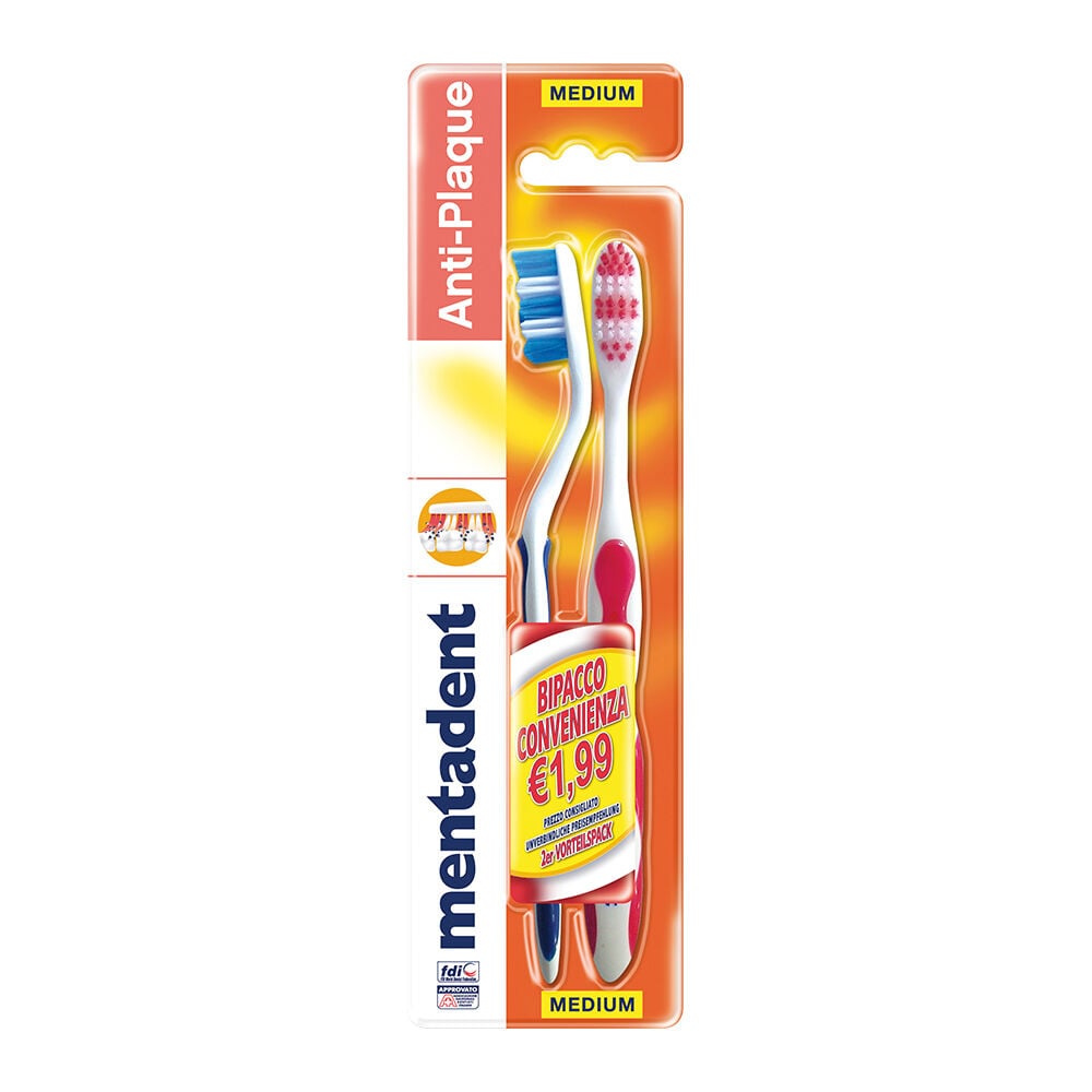 Mentadent Spazzolino Plus Anti-plaque X 2 - Immagine 3