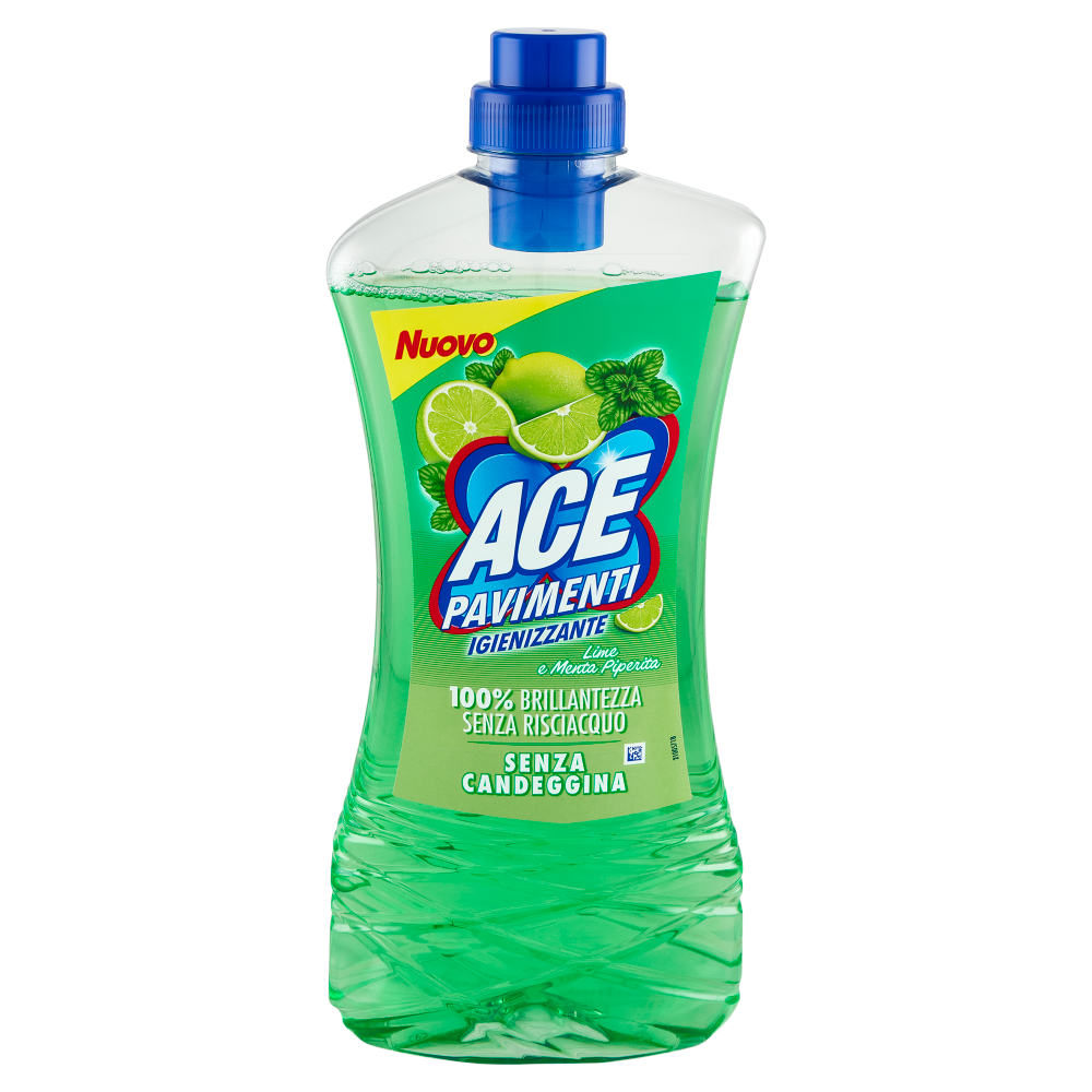 Ace Pavimenti Igienizzante Lime e Menta Piperita Senza Candeggina 1L - -