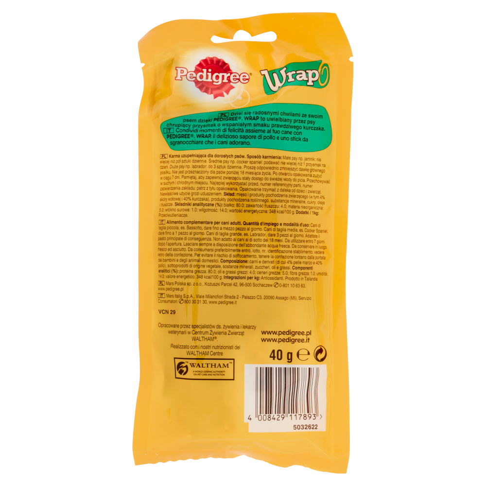 Pedigree Dog Snack Wrap 40 gr, , large