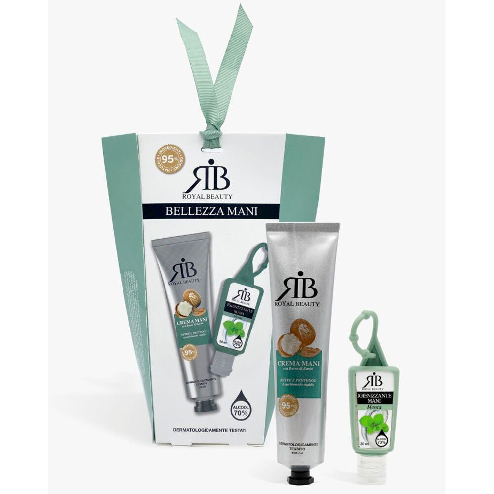 Royal Beauty Cofanetto Set Crema Mani 125 ml + Gel Igienizzante Mani 30 ml	, , large