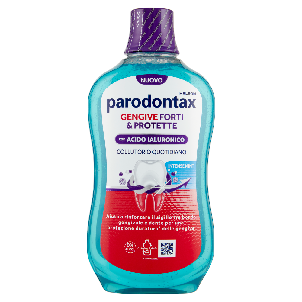 Parodontax Collutorio Gengive Forti & Protette con Acido Ialuronico e Menta Piperita 500 ml, , large