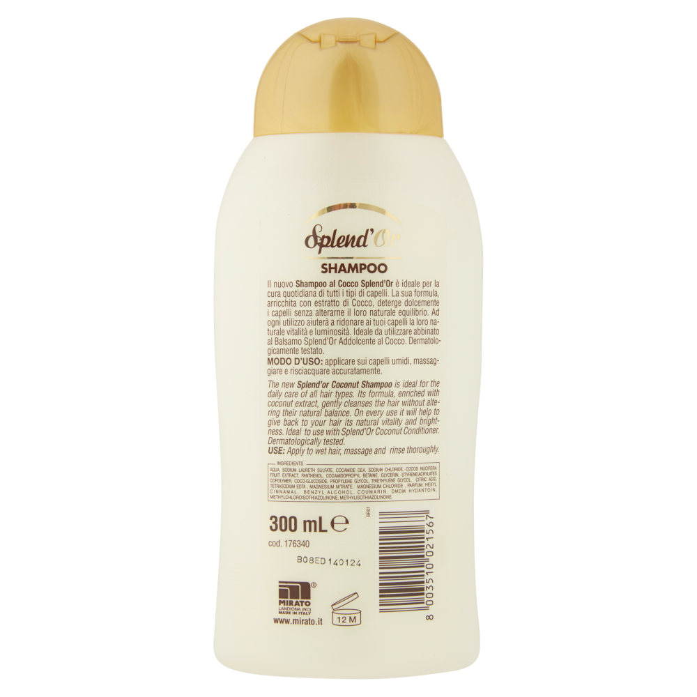 Splend'Or Shampoo Addolcente al Cocco 300 ml, , large