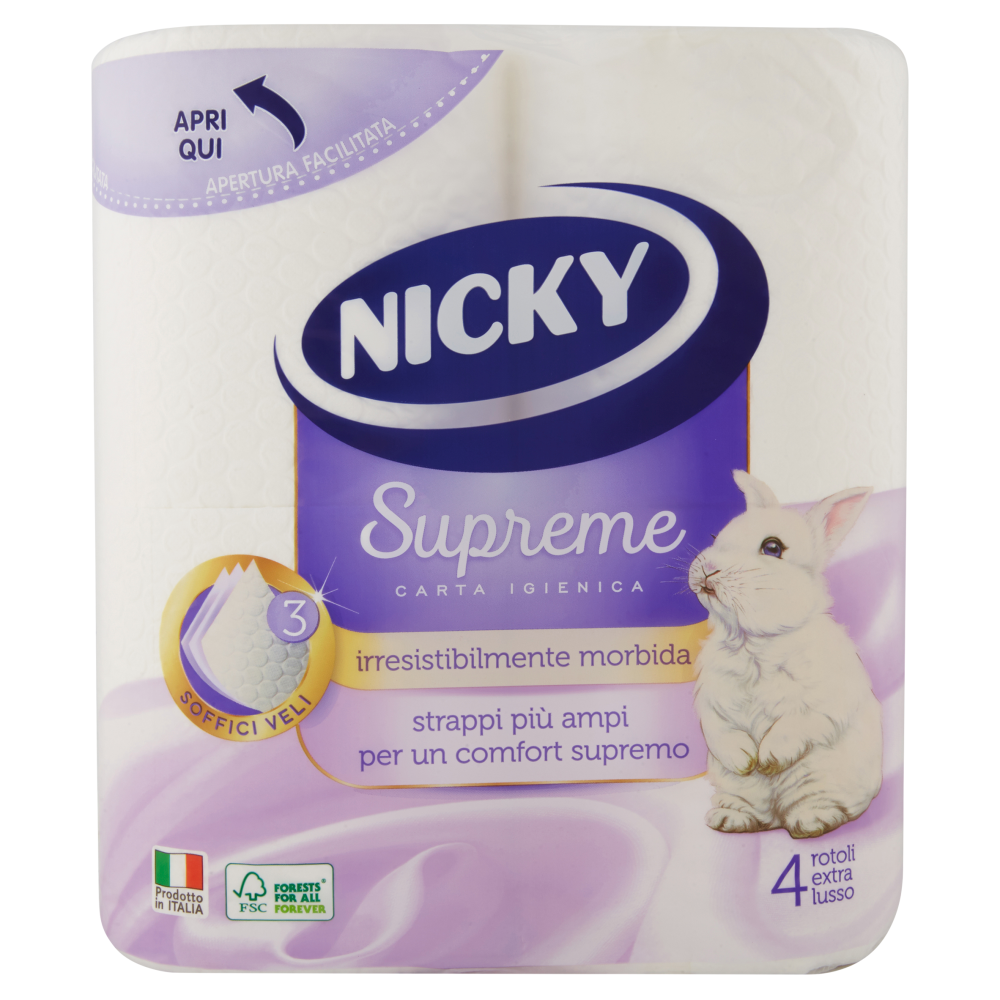 Nicky Supreme Carta Igienica 4 Rotoli, , large