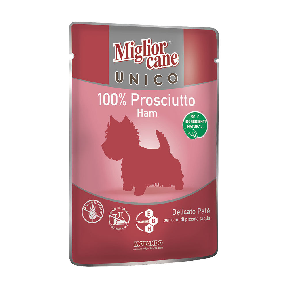 Migliorcane Unico Delicato Patè Prosciutto 100 g - -