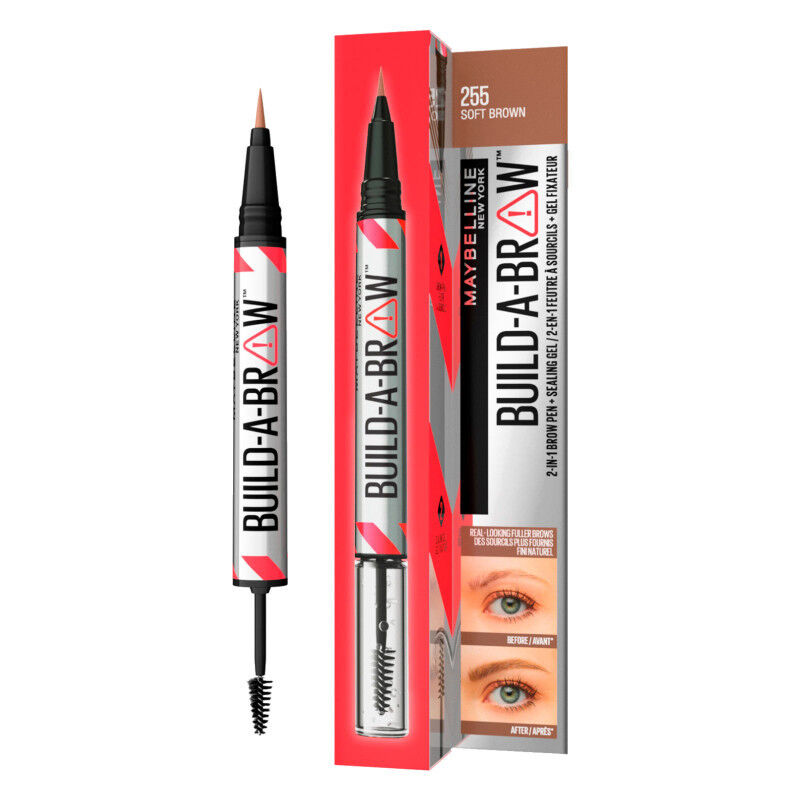 Maybelline Build-A-Brow Penna Sopracciglia e Gel Fissante N.255 - -