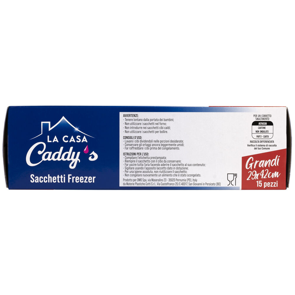 Caddy's Sacchetti Freezer Grandi 29X42 15 Pezzi, , large