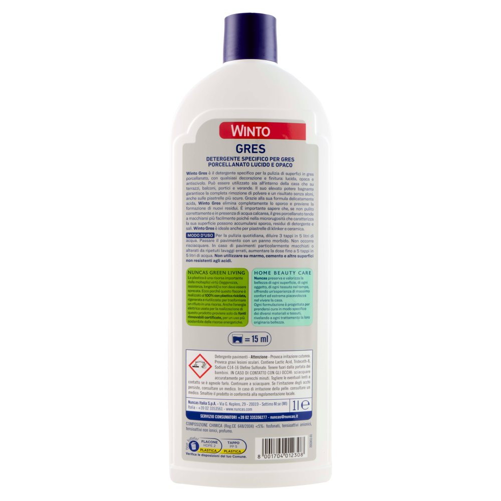 Nuncas Winto Gres Detergente Pavimenti Acido Gres Ceramica 1 Litro, , large