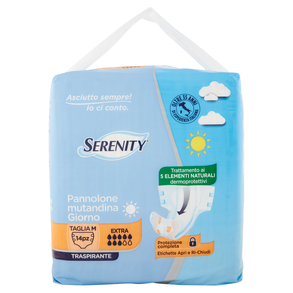 Serenity Pannolone Mutandina Giorno Extra Taglia M 14 Pezzi, , large