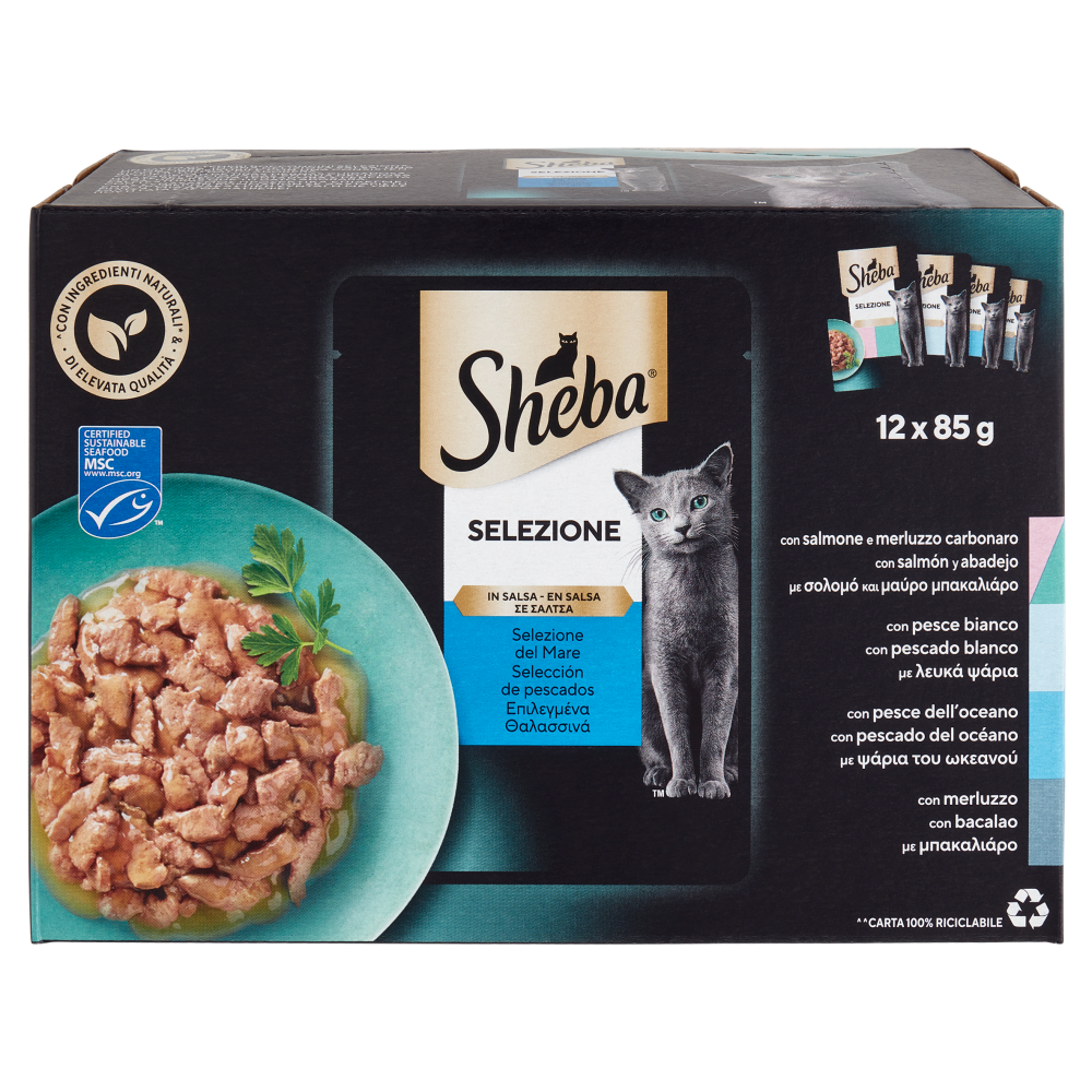 Sheba Selezione in Salsa cibo umido gatto Selezione del Mare 12x85g - -