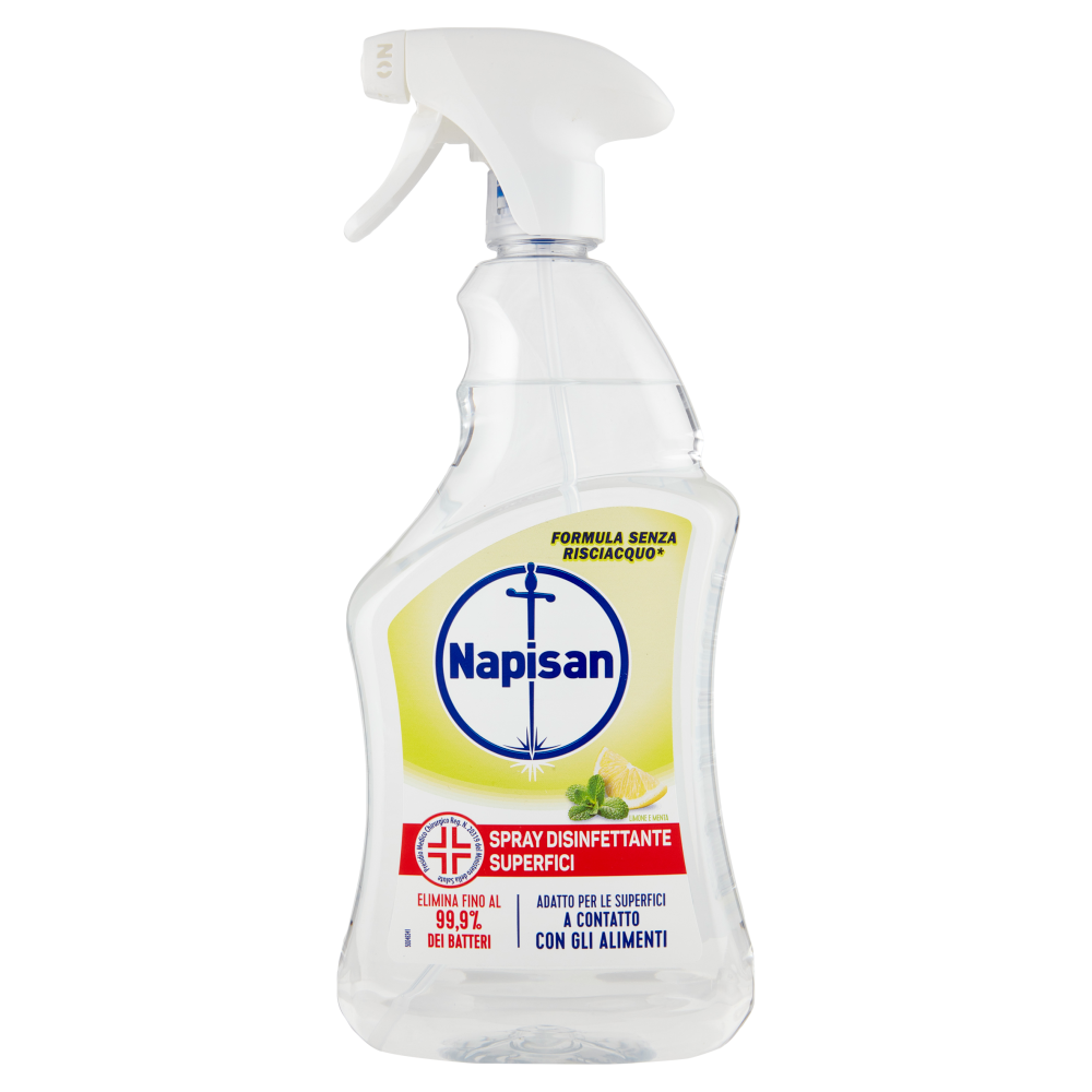 Napisan Spray Disinfettante Superfici Limone e Menta 740ml, , large