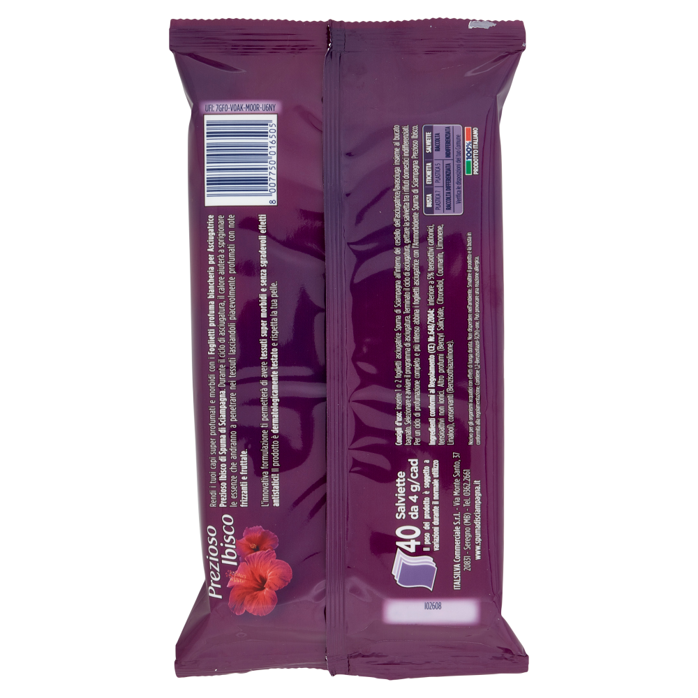 Spuma di Sciampagna Asciugatrice Prezioso Ibisco 40 x 4 g, , large