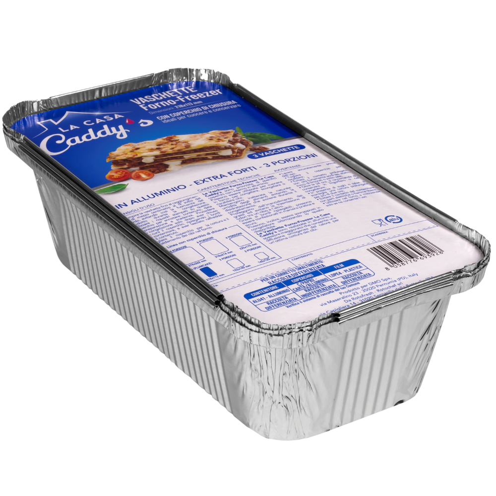 Caddy's Contenitore Alluminio con Coperchio 3 Porzioni 3 Pezzi , , large