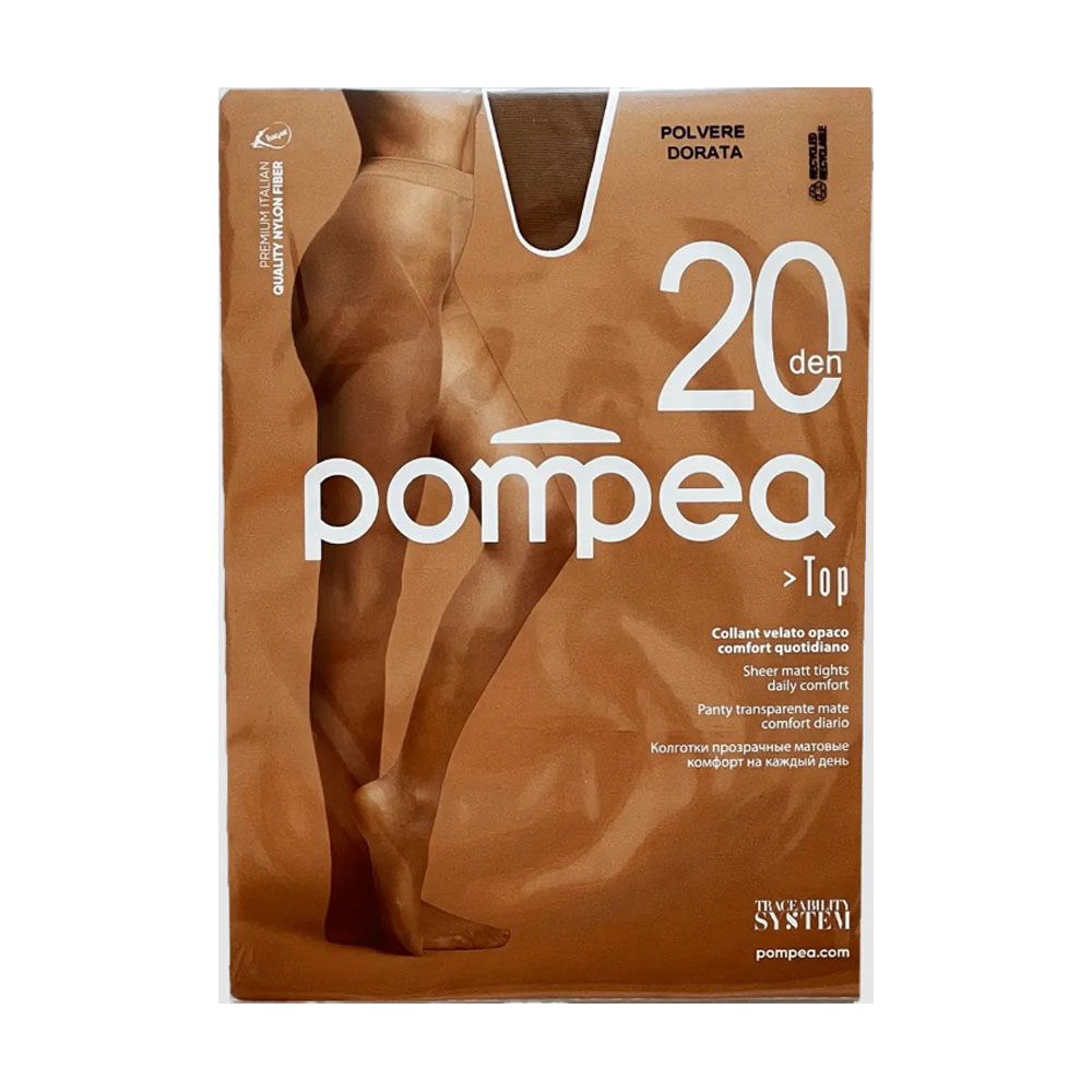 Pompea Collant 20 Den 1/2-S Polvere Dorata, , large