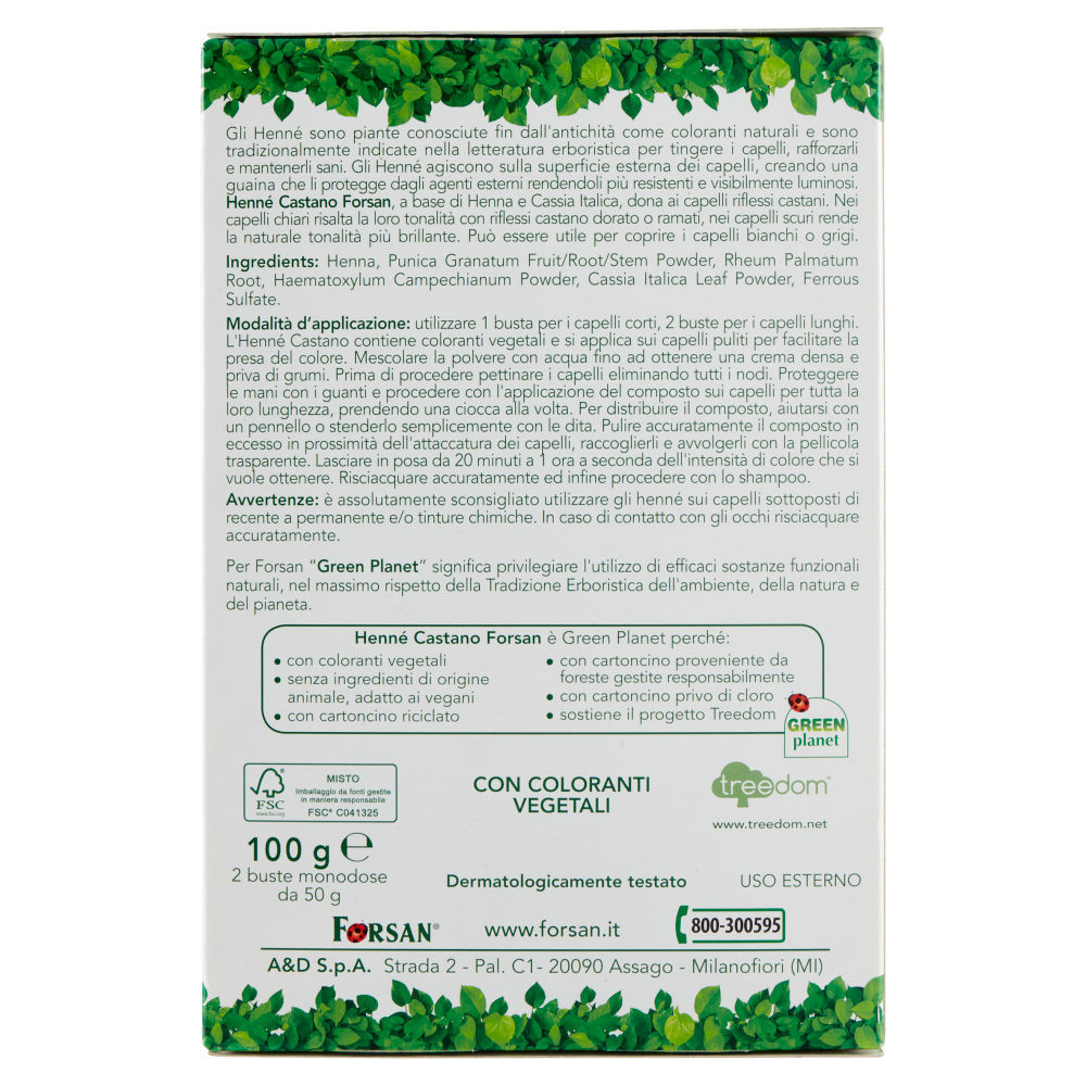 Forsan Henné Castano 100 g, , large