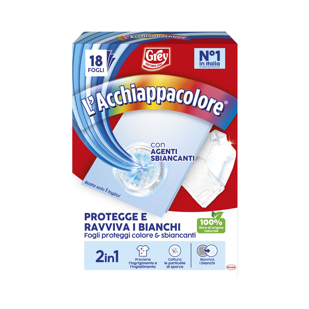 Grey L'Acchiappacolore 2in1 Protegge e Ravviva i Bianchi 18 Fogli	, , large