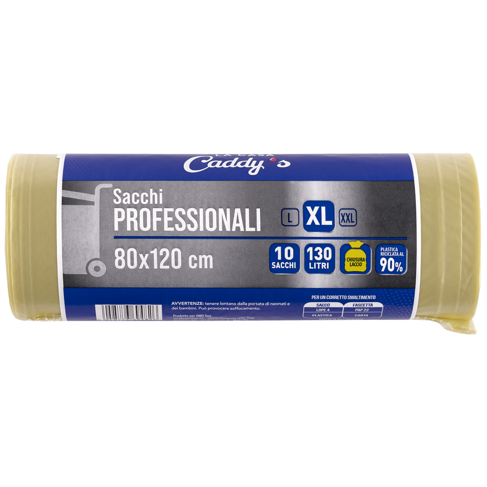 Caddy's Sacchi XL Giallo 80x120 10 Pezzi, , large