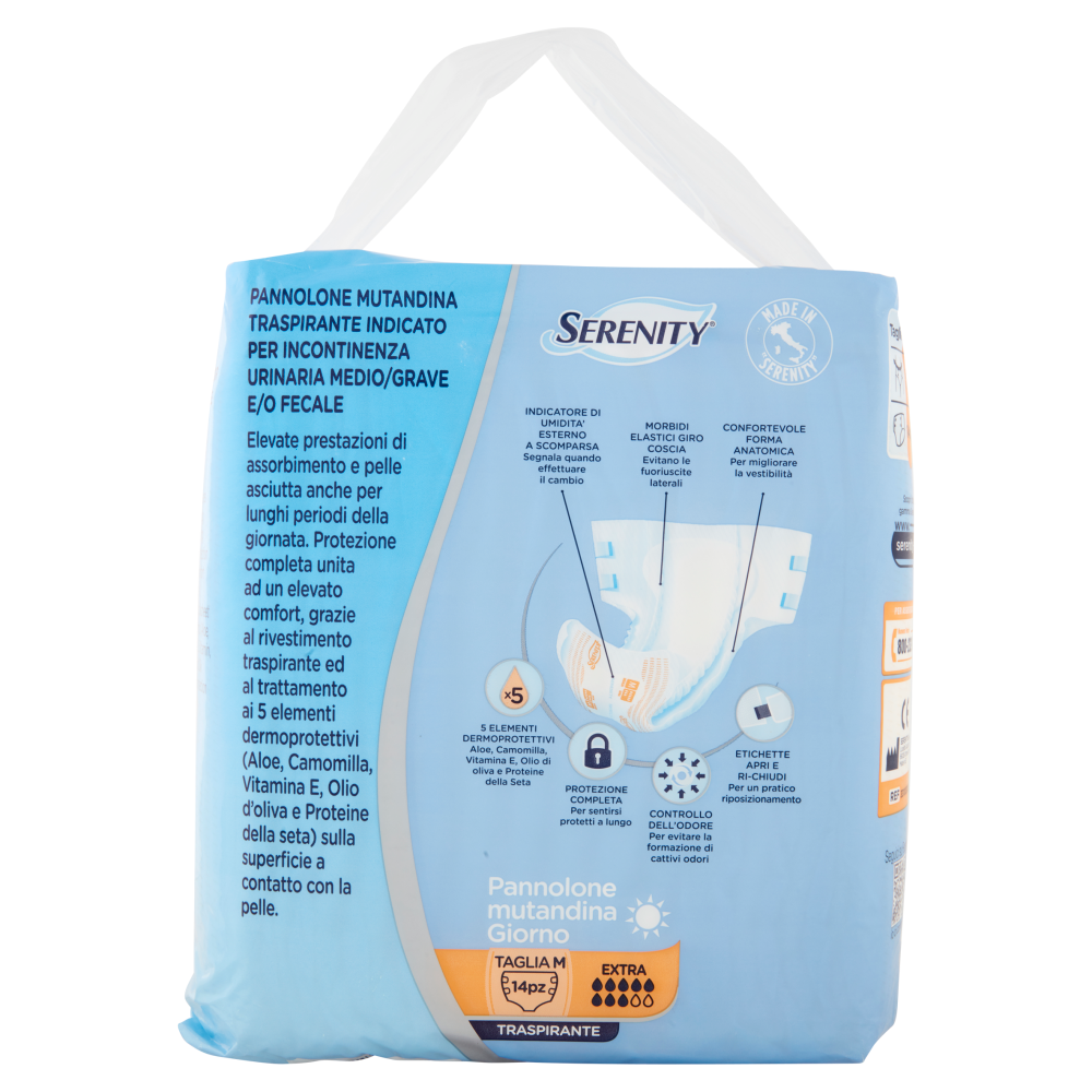 Serenity Pannolone Mutandina Giorno Extra Taglia M 14 Pezzi, , large