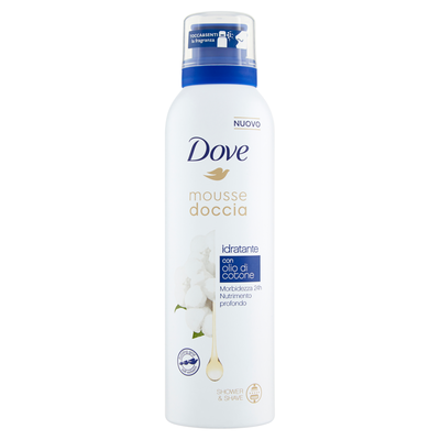 Dove Mousse Doccia Idratante con Olio di Cotone 200 ml
