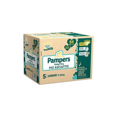 Pampers Baby-Dry Junior 64 Pannolini Super Pack	
