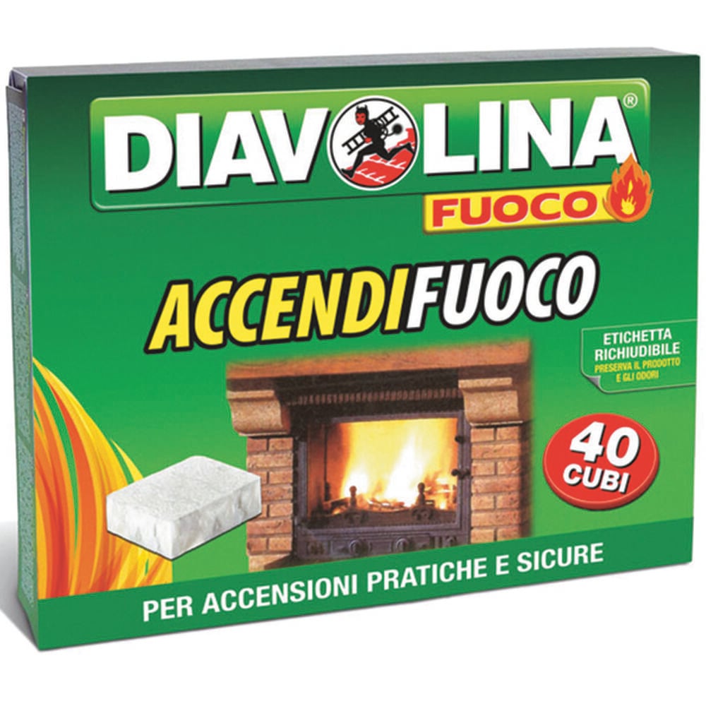 Diavolina Accendifuoco 40 Cubi, , large