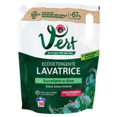 Vert di Chanteclair Ecodetergente Lavatrice Eucalipto e Aloe 1200 ml