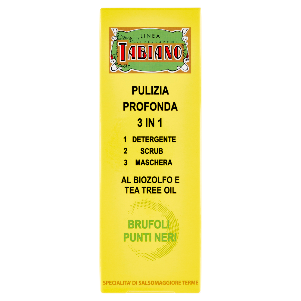 Tabiano Pulizia Profonda 3 in 1 al Biozolfo e Tea Tree Oil 75 ml, , large