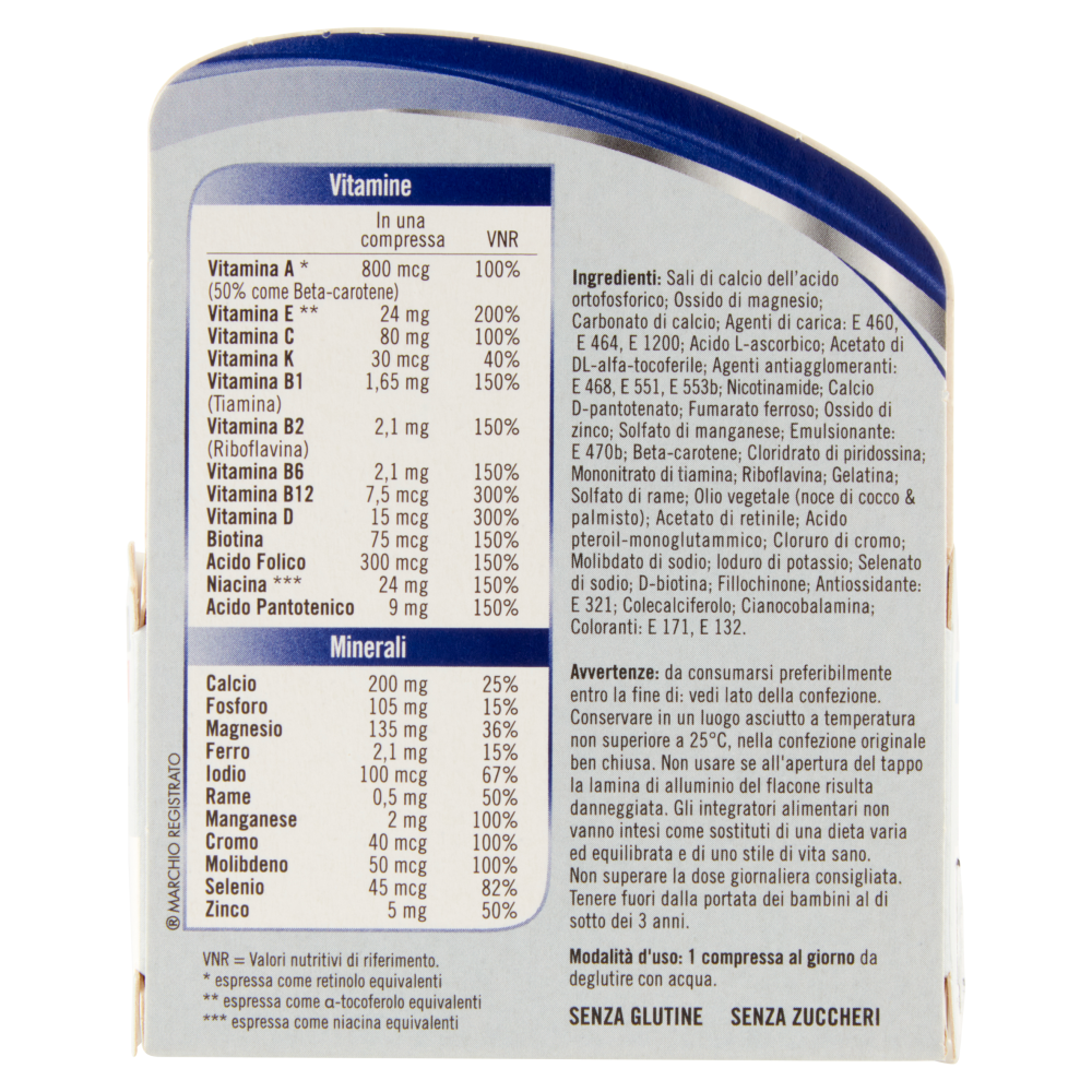 Multicentrum Uomo 50+ Integratore Multivitaminico con Sali Minerali 30 Compresse, , large