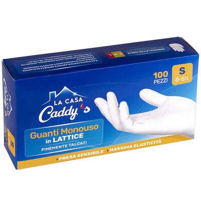 Caddy's Guanti Monouso in Lattice Taglia S 100 Pezzi