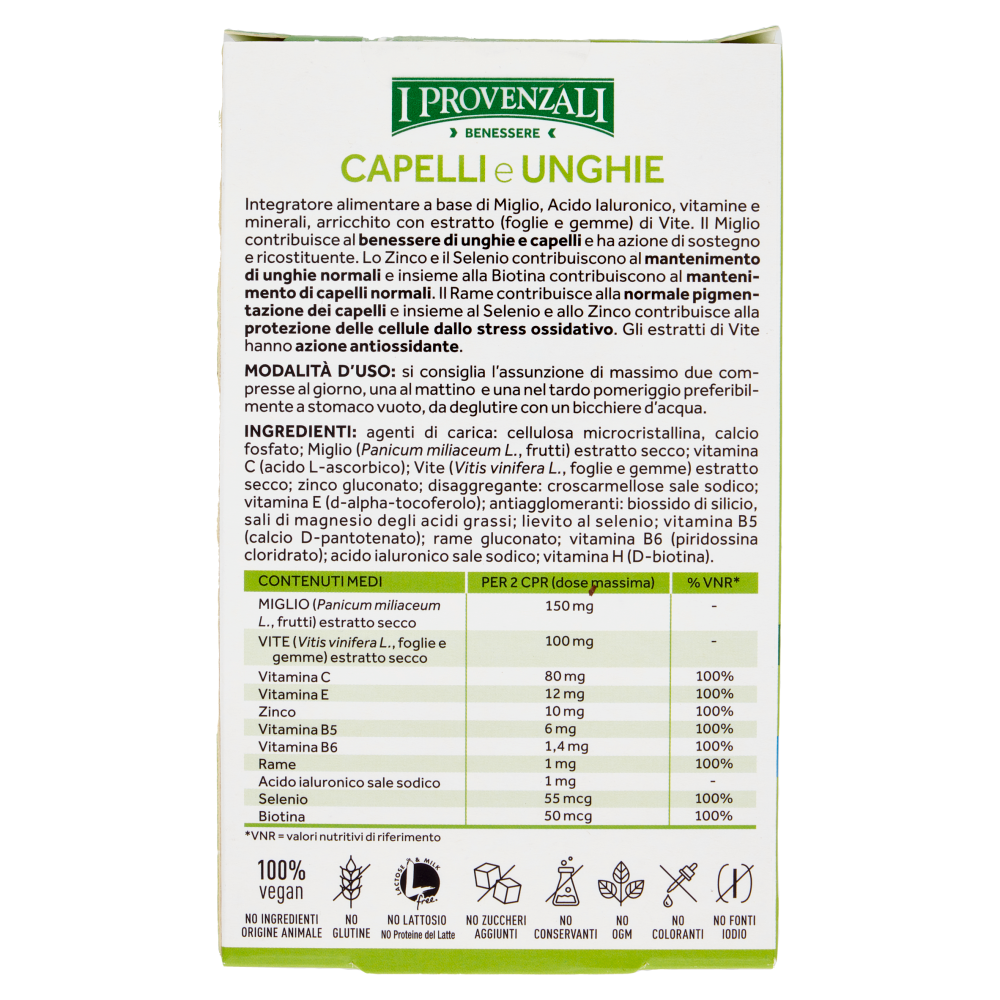 I Provenzali Benessere Capelli E Unghie Forza E Nutrimento 30 Compresse 24g, , large