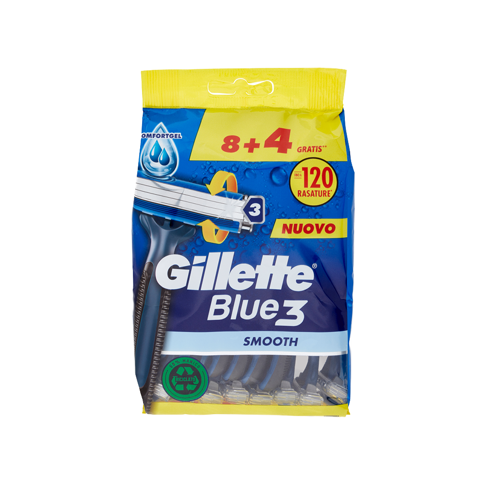 Gillette Blue3 Rasoio x8 con 4 Ricariche, , large