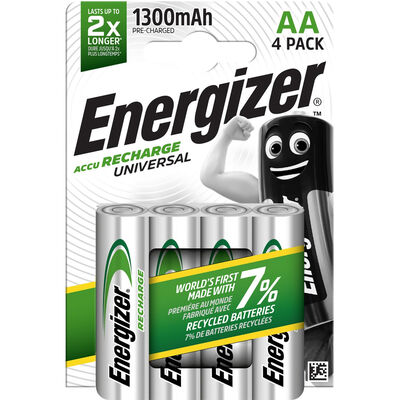 Energizer Batterie Ricaricabili AA 4 Pezzi