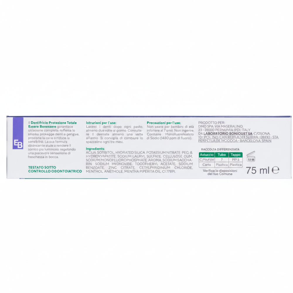 Essere Benessere Protezione Totale Dentifricio 75 ml, , large