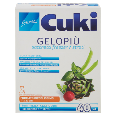 Cuki Gelopi&ugrave; 17x22 cm 40 Sacchetti