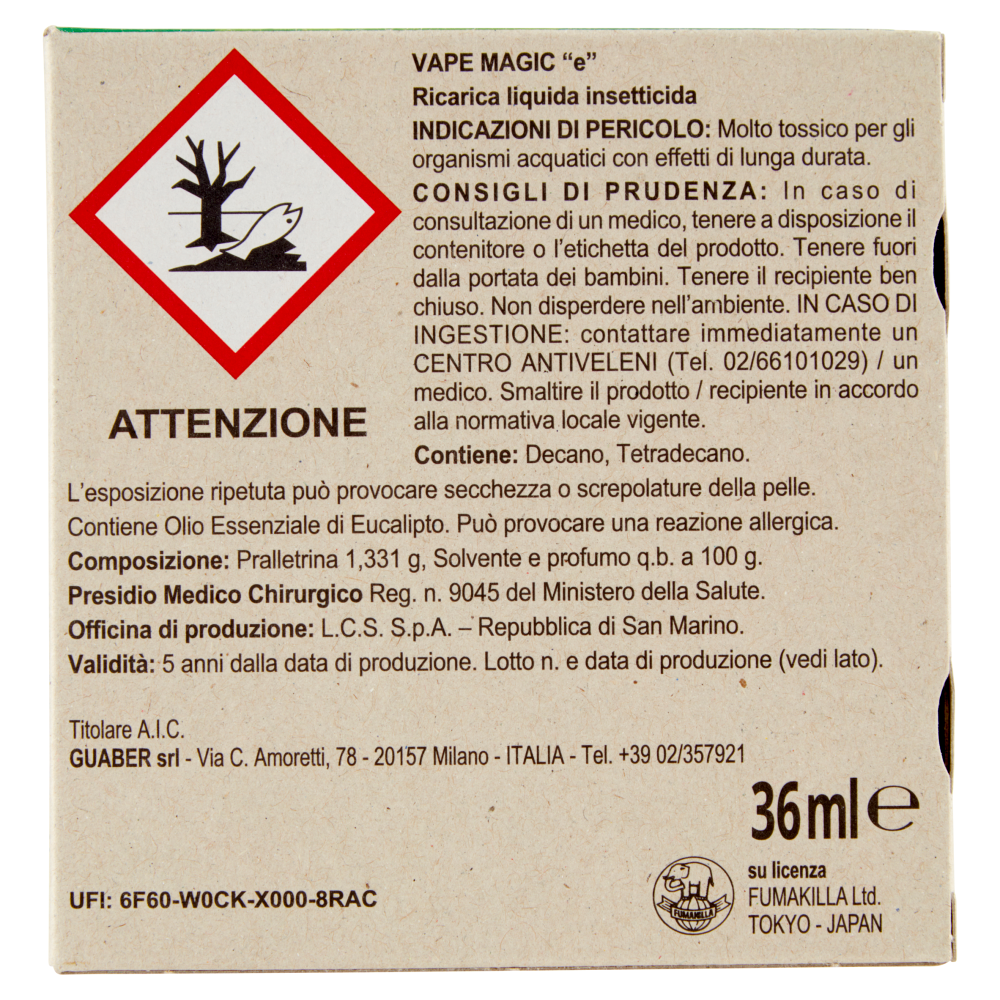 Vape Elettroemanatore Liquido Spina Verdessenza + Ricarica 60 notti, , large